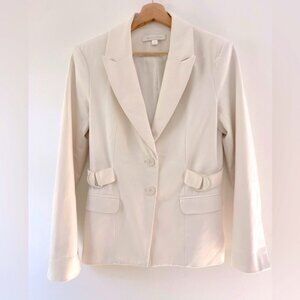 Jonathan Simkhai Cream Blazer with Elastic Detail size M